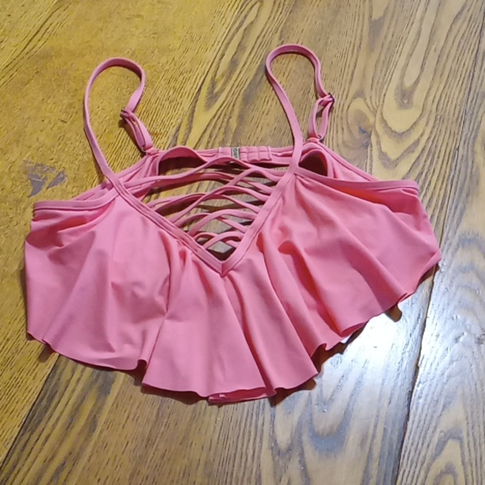 RIP CURL Womens Bikini TOP MEDIUM New Summer  Cruisewear Beach NEW PEACH CORAL